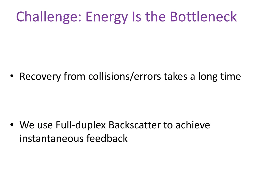 challenge energy is the bottleneck