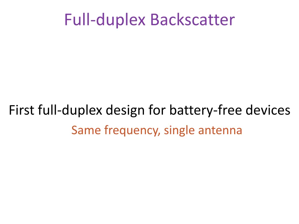 full duplex backscatter