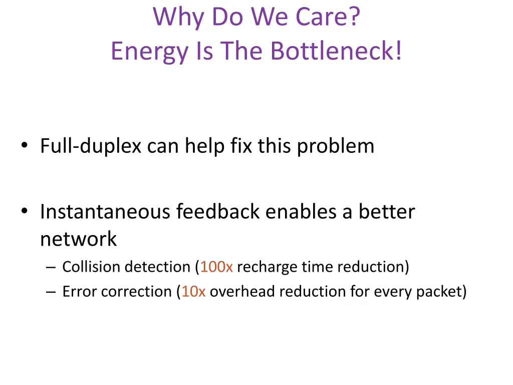 why do we care energy is the bottleneck 1