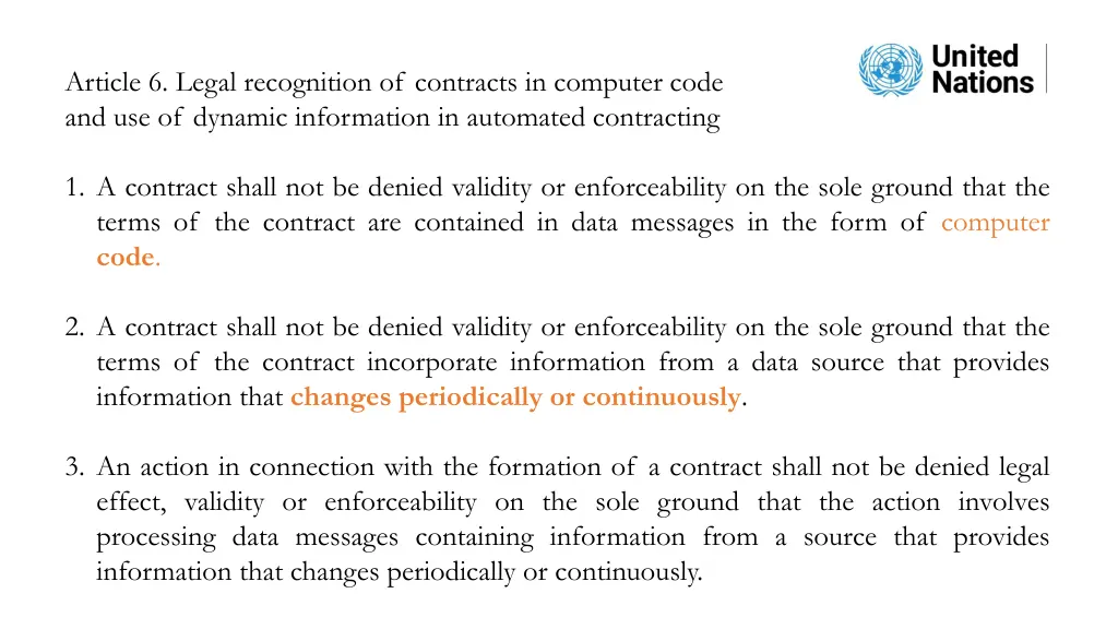 article 6 legal recognition of contracts