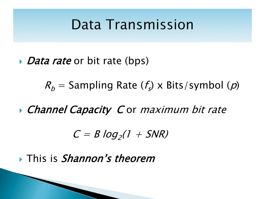data rate