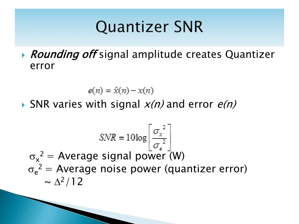 rounding off error