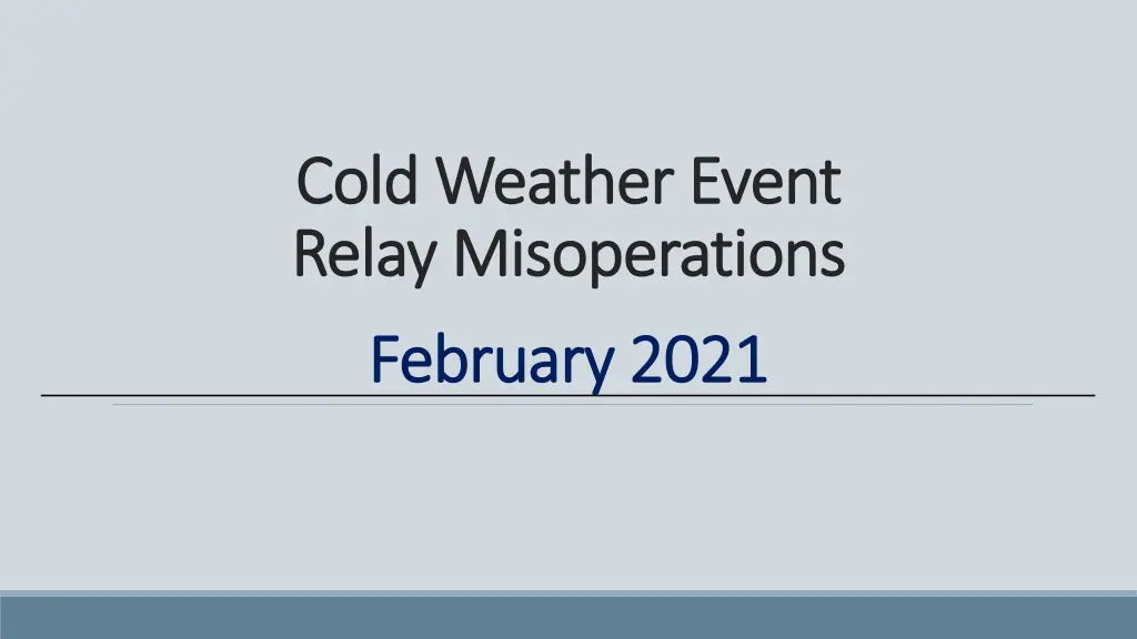 cold weather event cold weather event relay relay