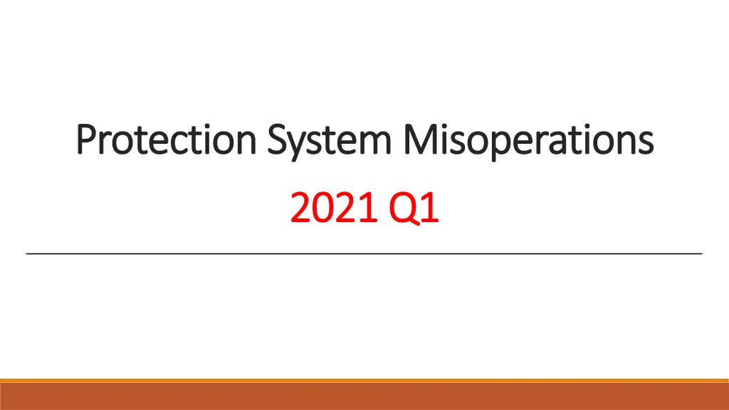 protection system protection system misoperations