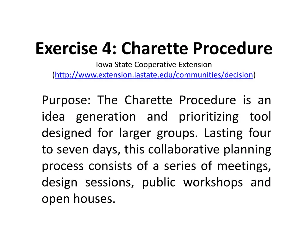 exercise 4 charette procedure iowa state