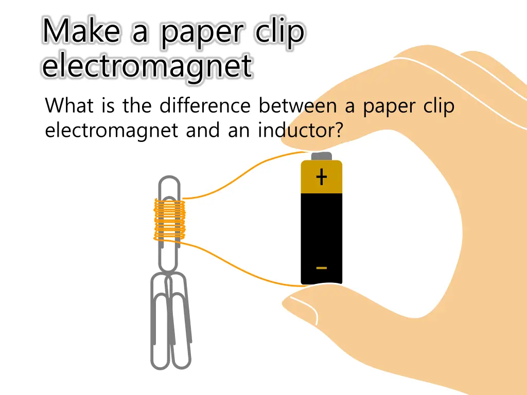 make a paper clip electromagnet what