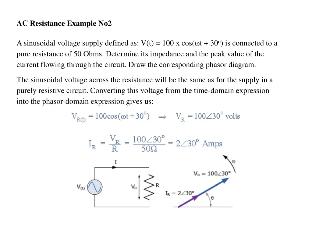 ac resistance example no2