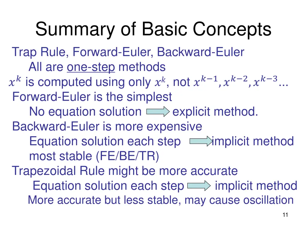 summary of basic concepts