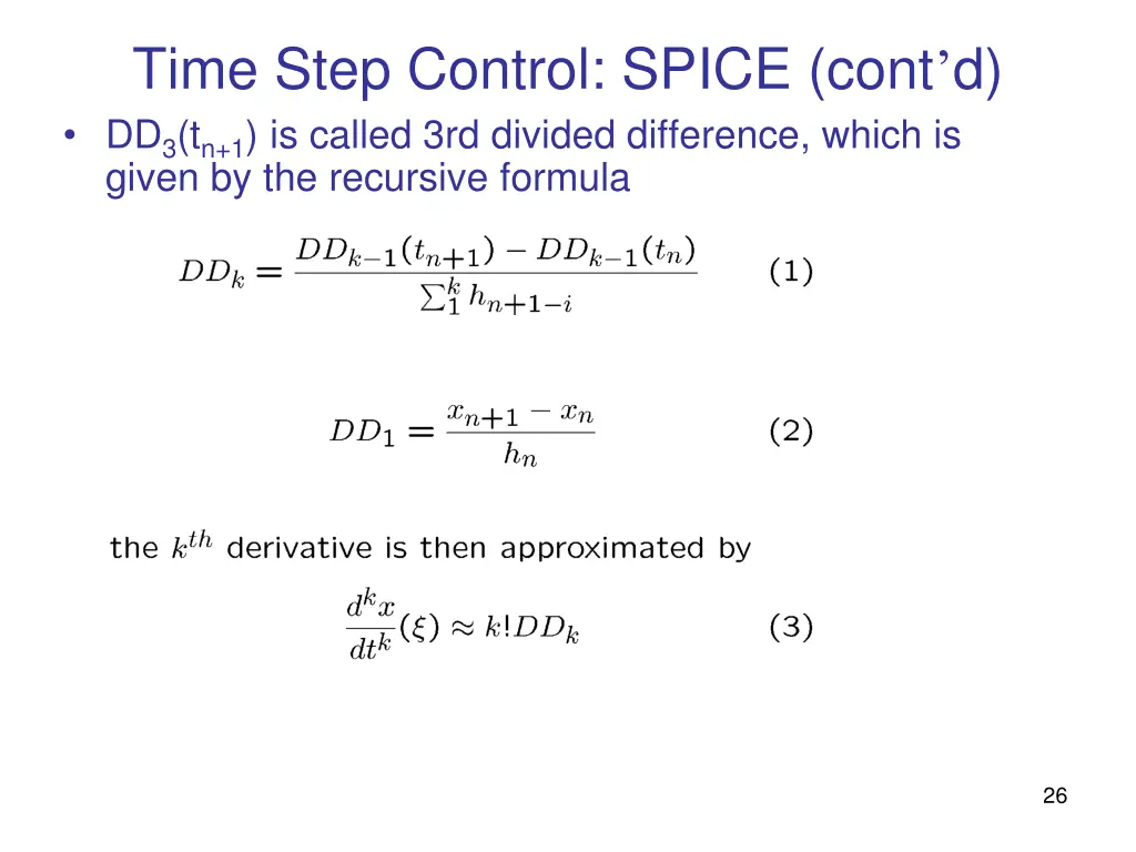 time step control spice cont