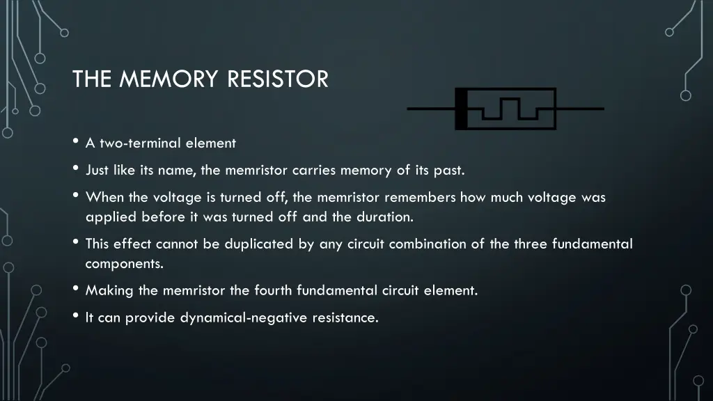 the memory resistor
