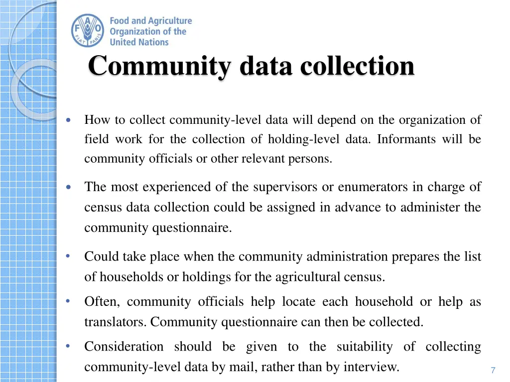 community data collection