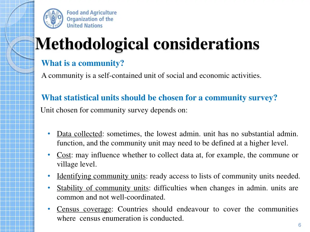 methodological considerations