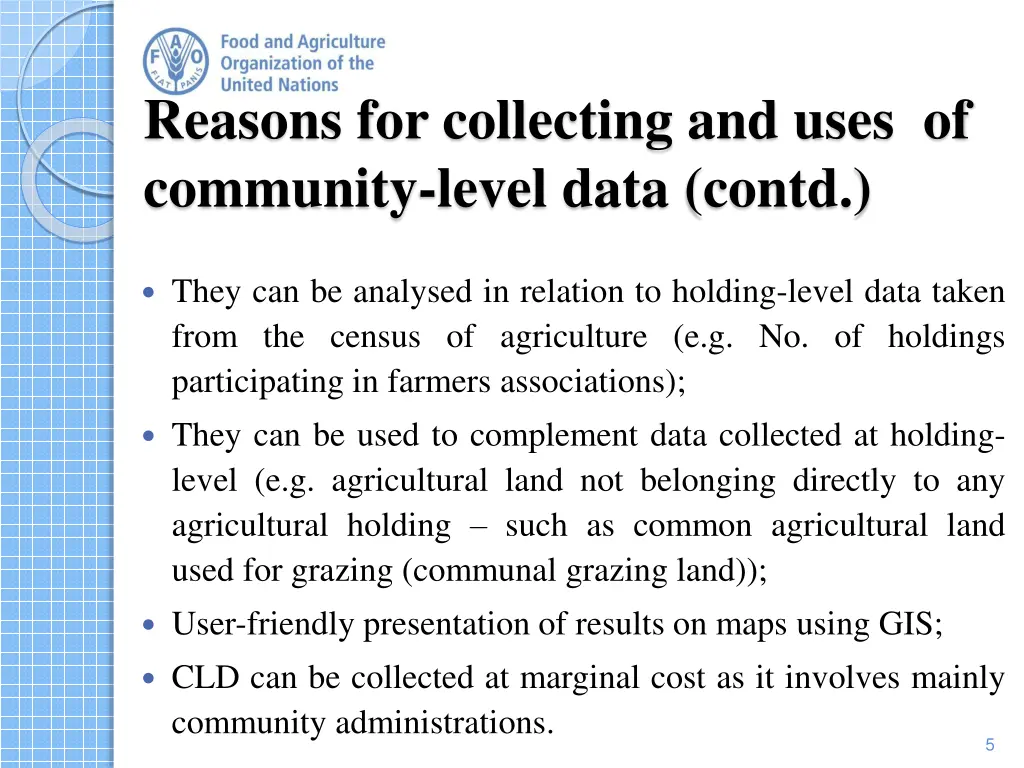 reasons for collecting and uses of community 1