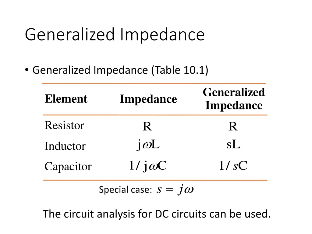 generalized impedance 1