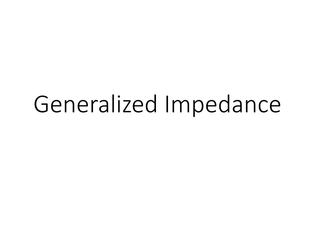 generalized impedance