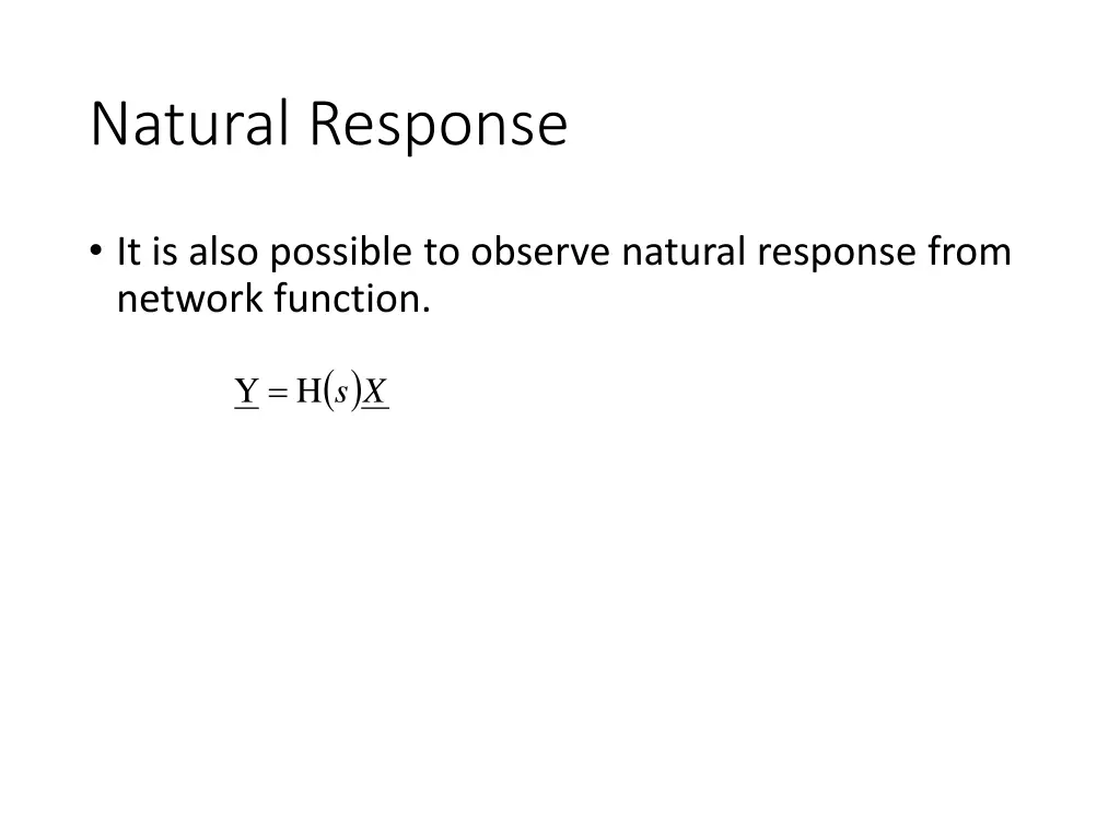 natural response