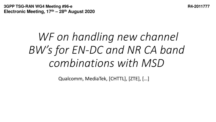 3gpp tsg ran wg4 meeting 96 e electronic meeting