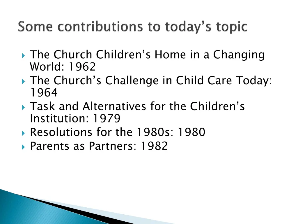 the church children s home in a changing world