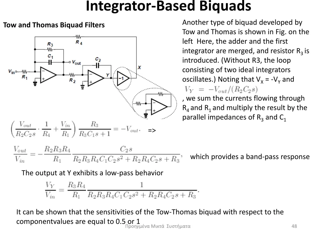 integrator based biquads 2