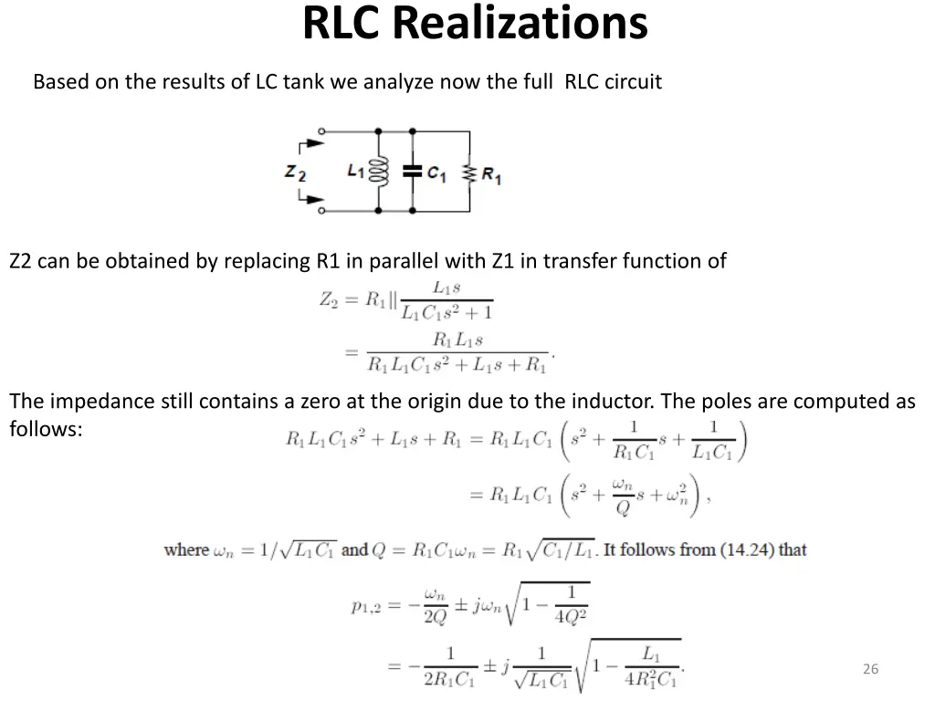 rlc realizations 1