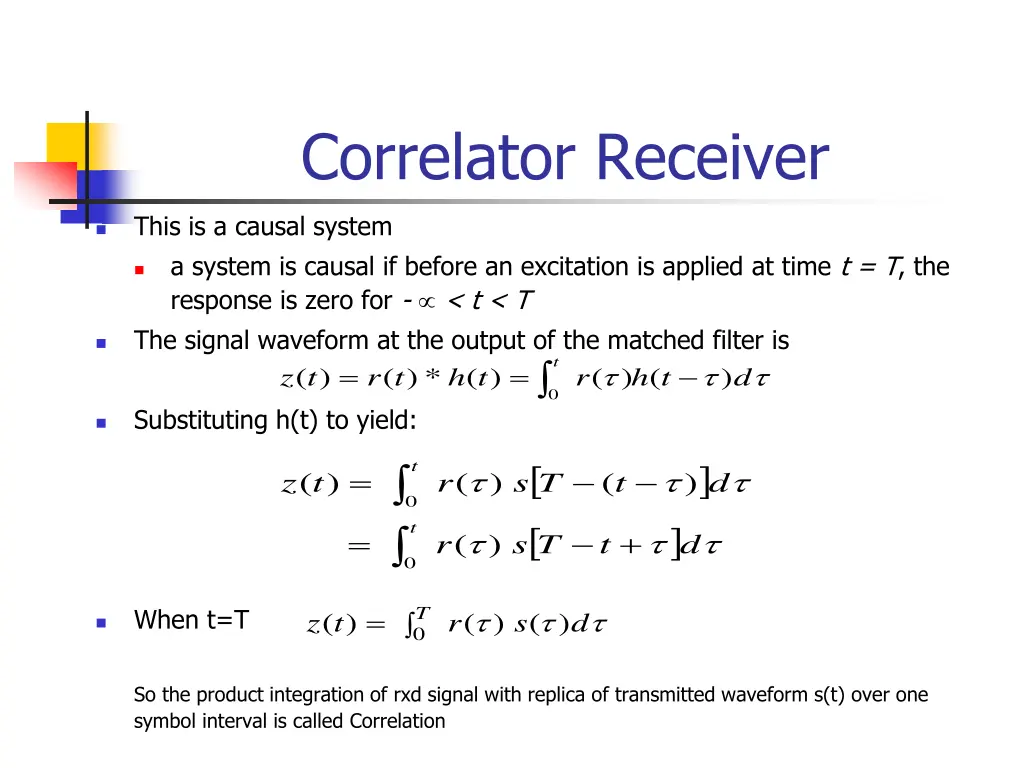 correlator receiver