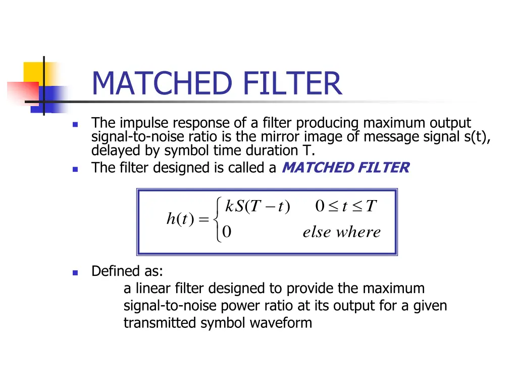 matched filter