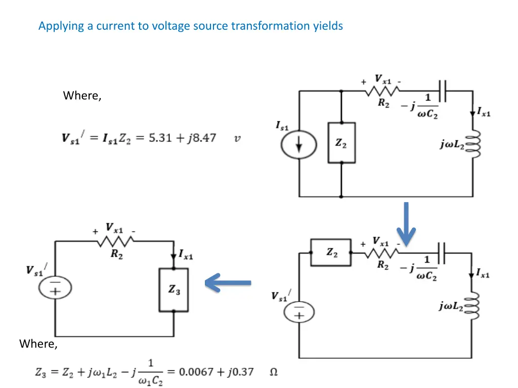 applying a current to voltage source