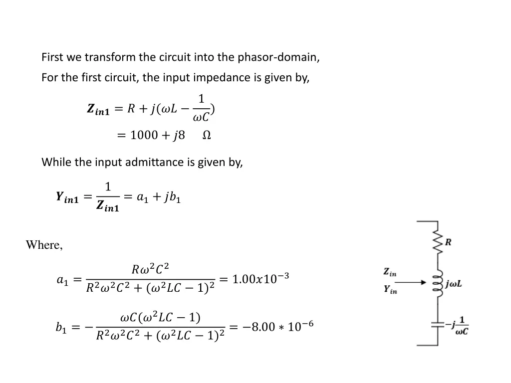 first we transform the circuit into the phasor 1