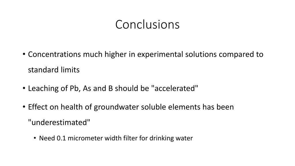 conclusions