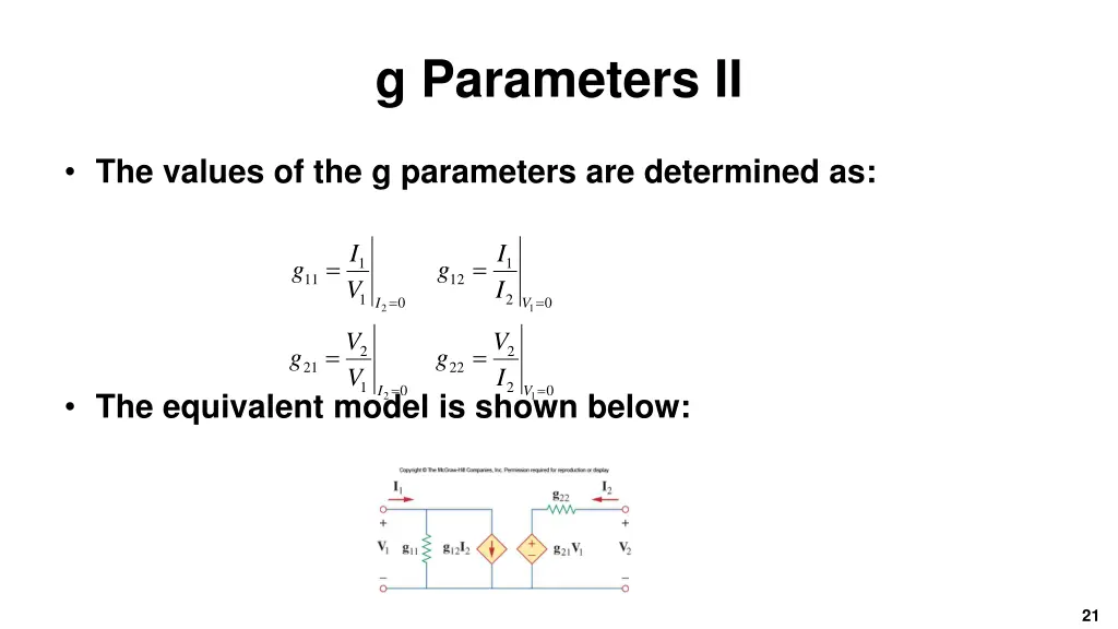 g parameters ii