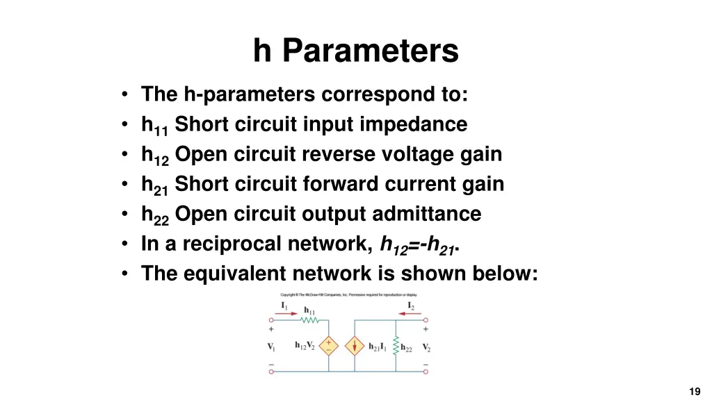 h parameters