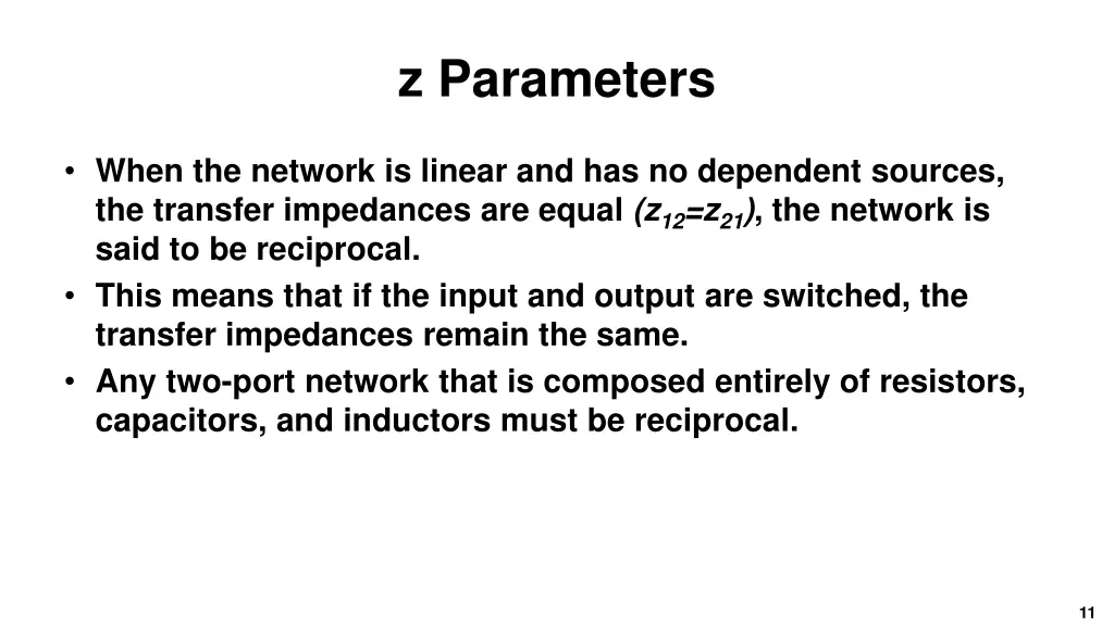 z parameters