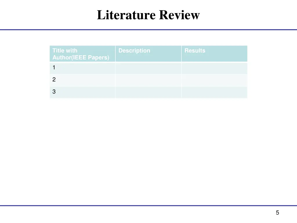 literature review