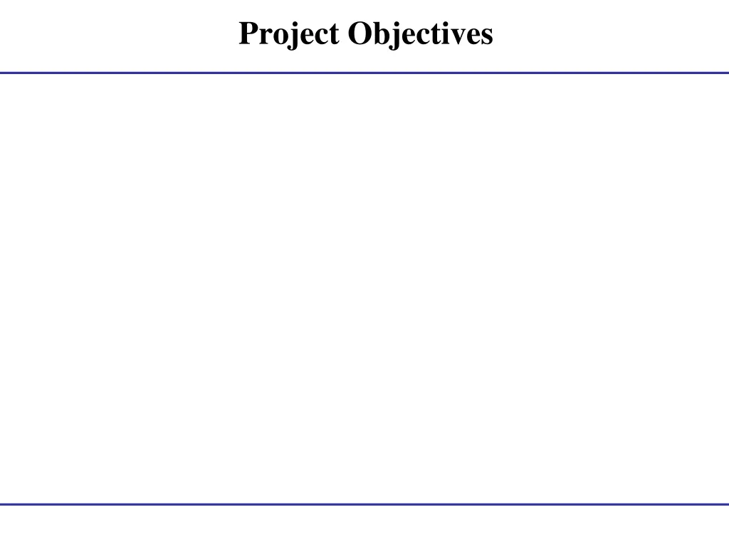project objectives