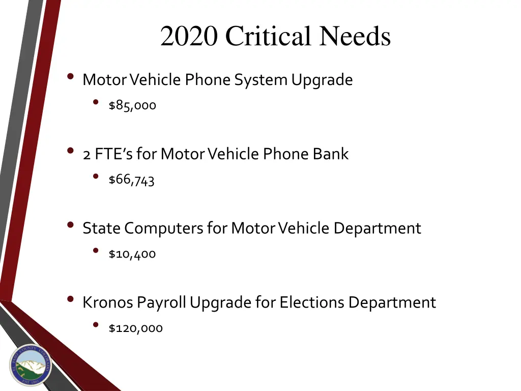 2020 critical needs motor vehicle phone system