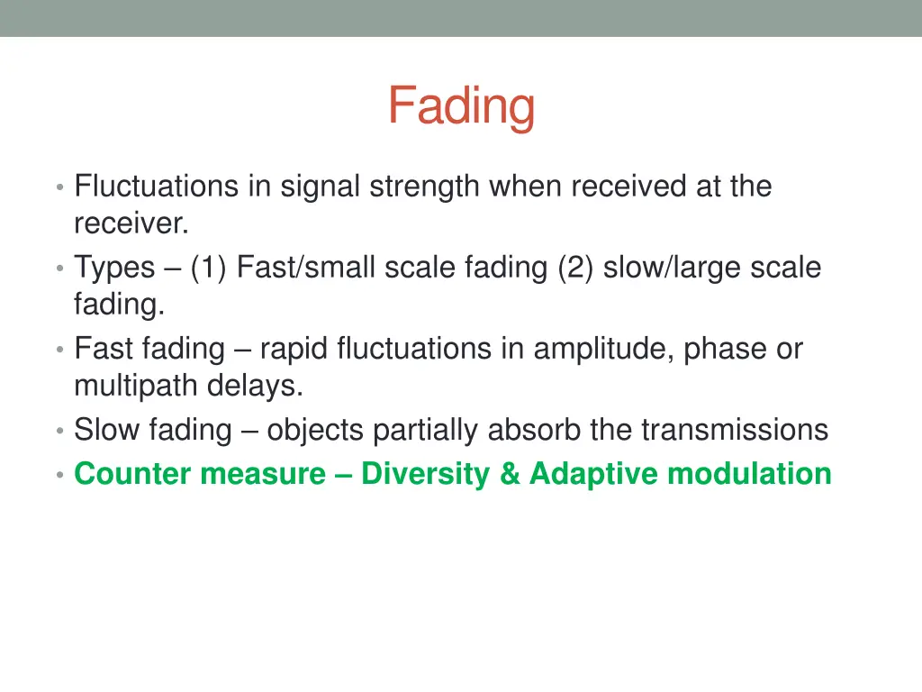 fading
