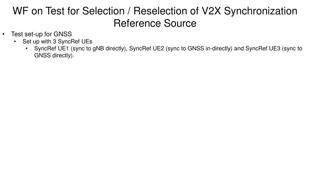 wf on test for selection reselection