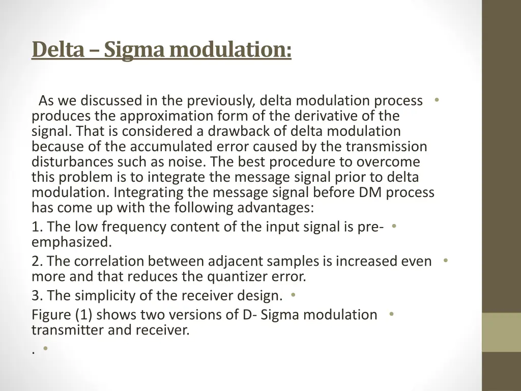 delta sigma modulation