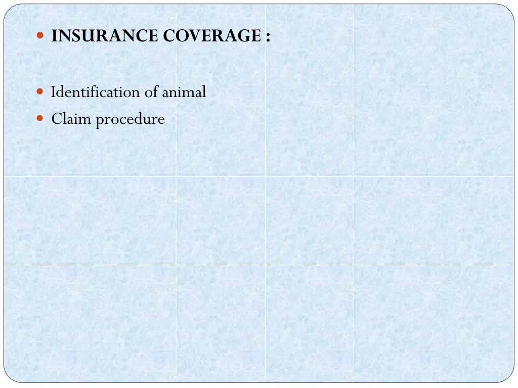 insurance coverage