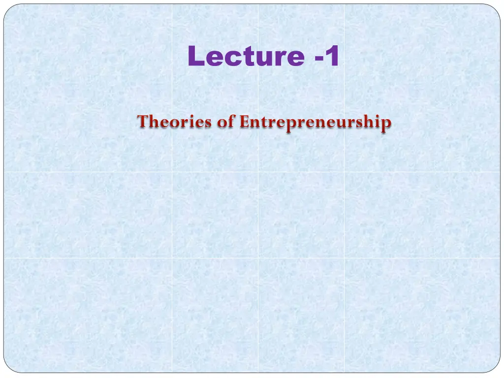 lecture 1