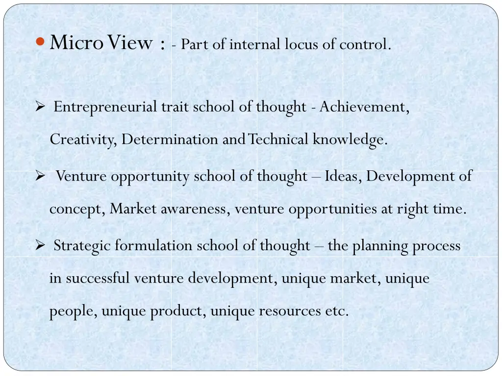 micro view part of internal locus of control