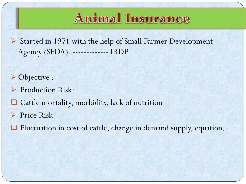started in 1971 with the help of small farmer