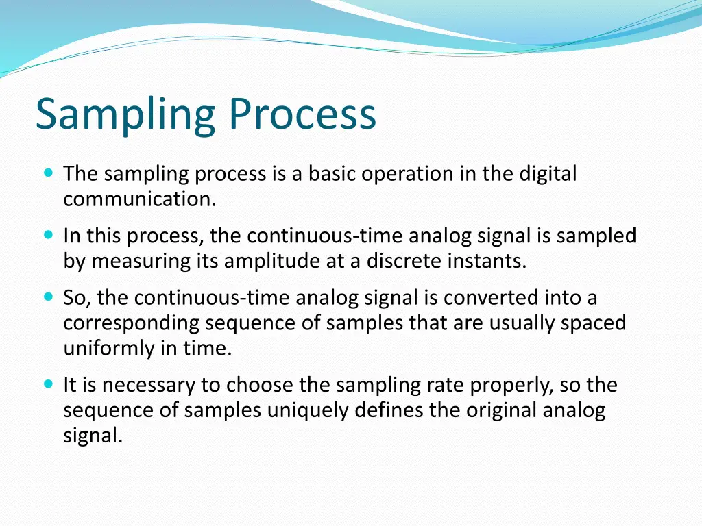 sampling process