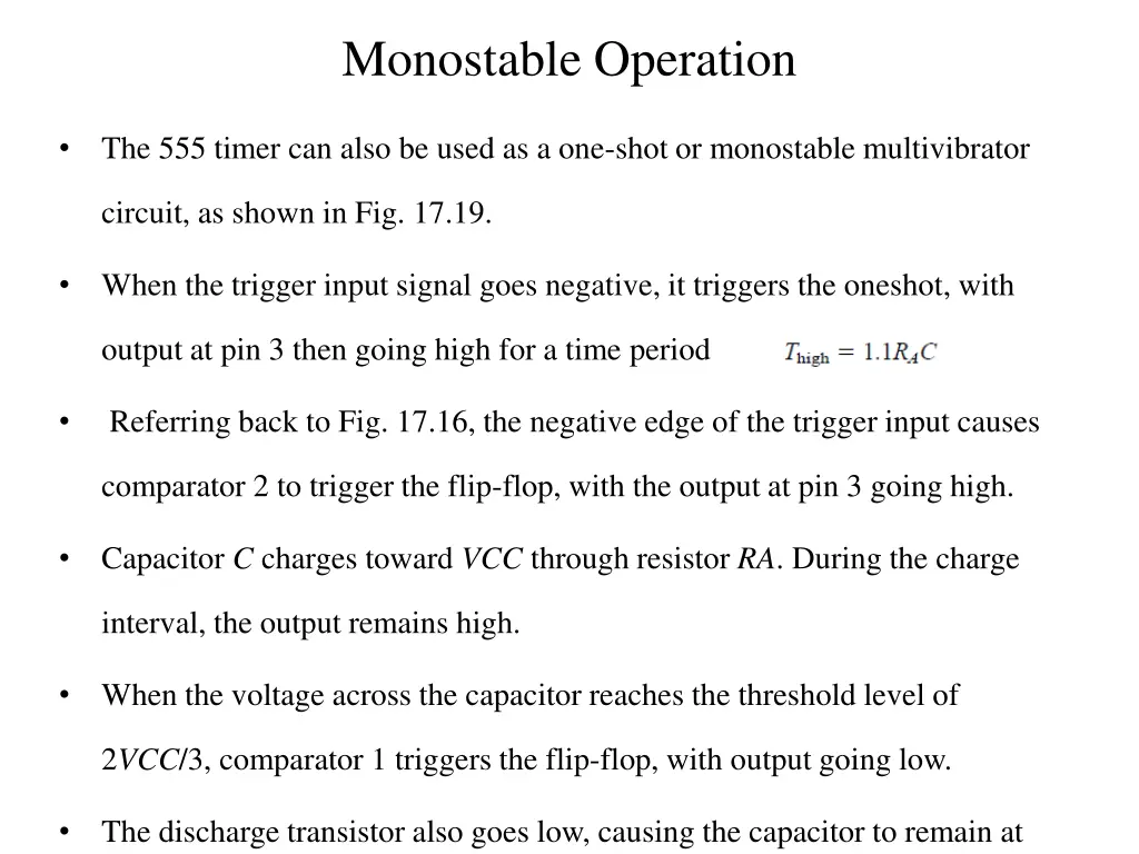 monostable operation