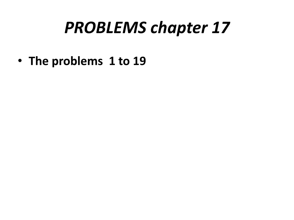 problems chapter 17