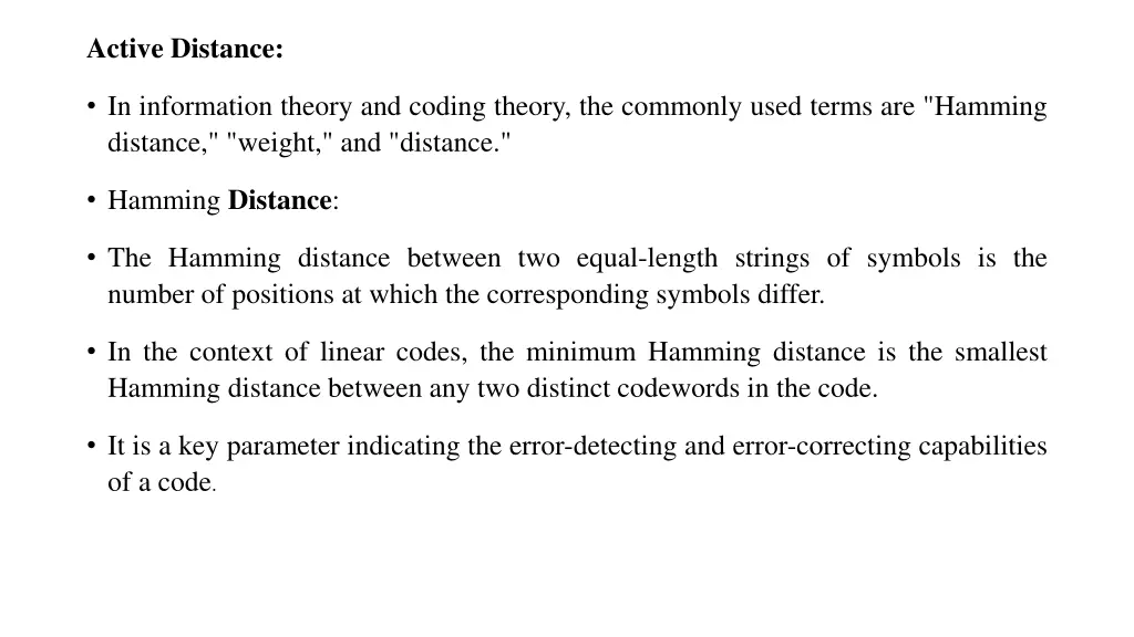 active distance