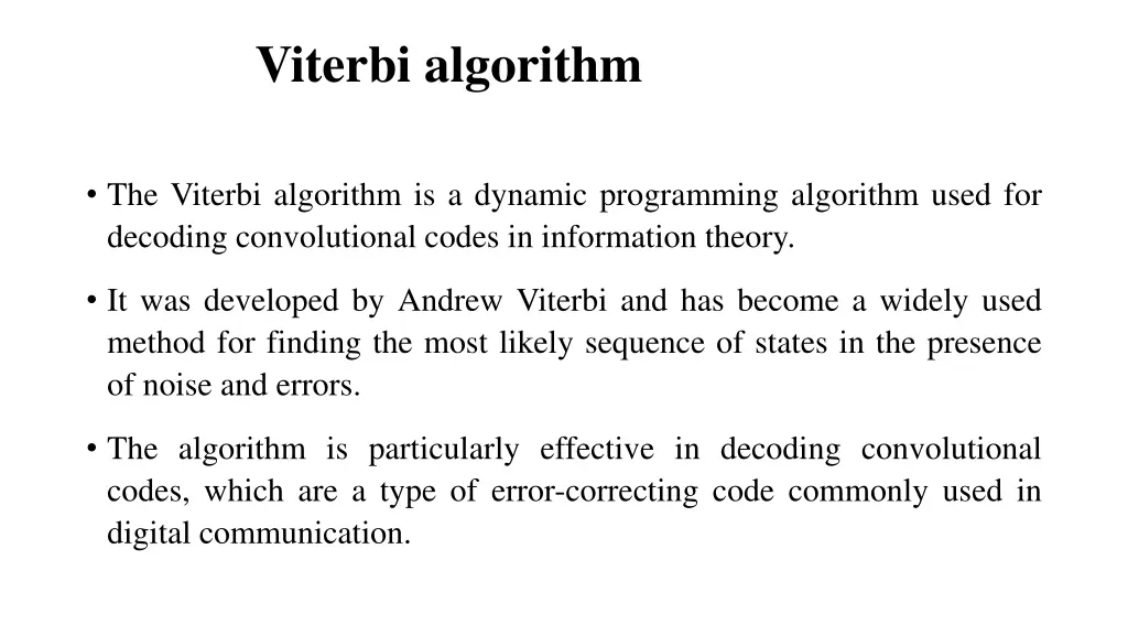 viterbi algorithm