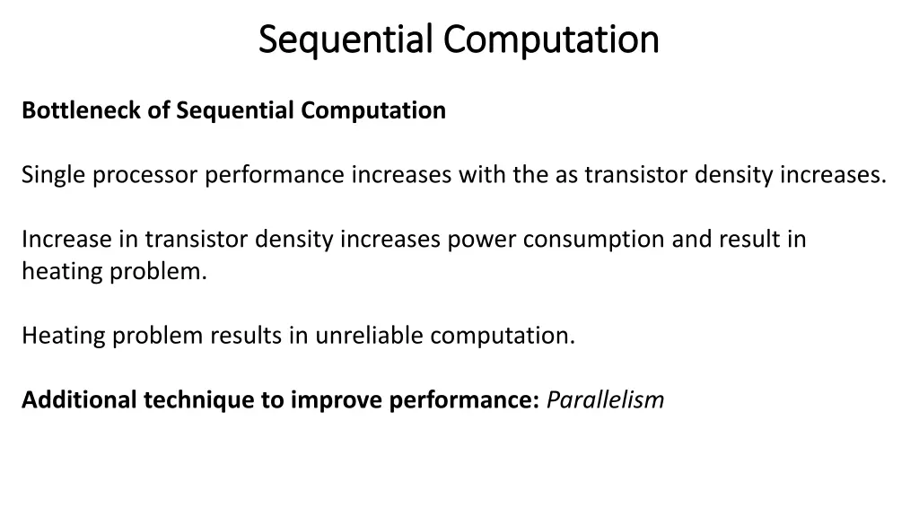sequential computation sequential computation