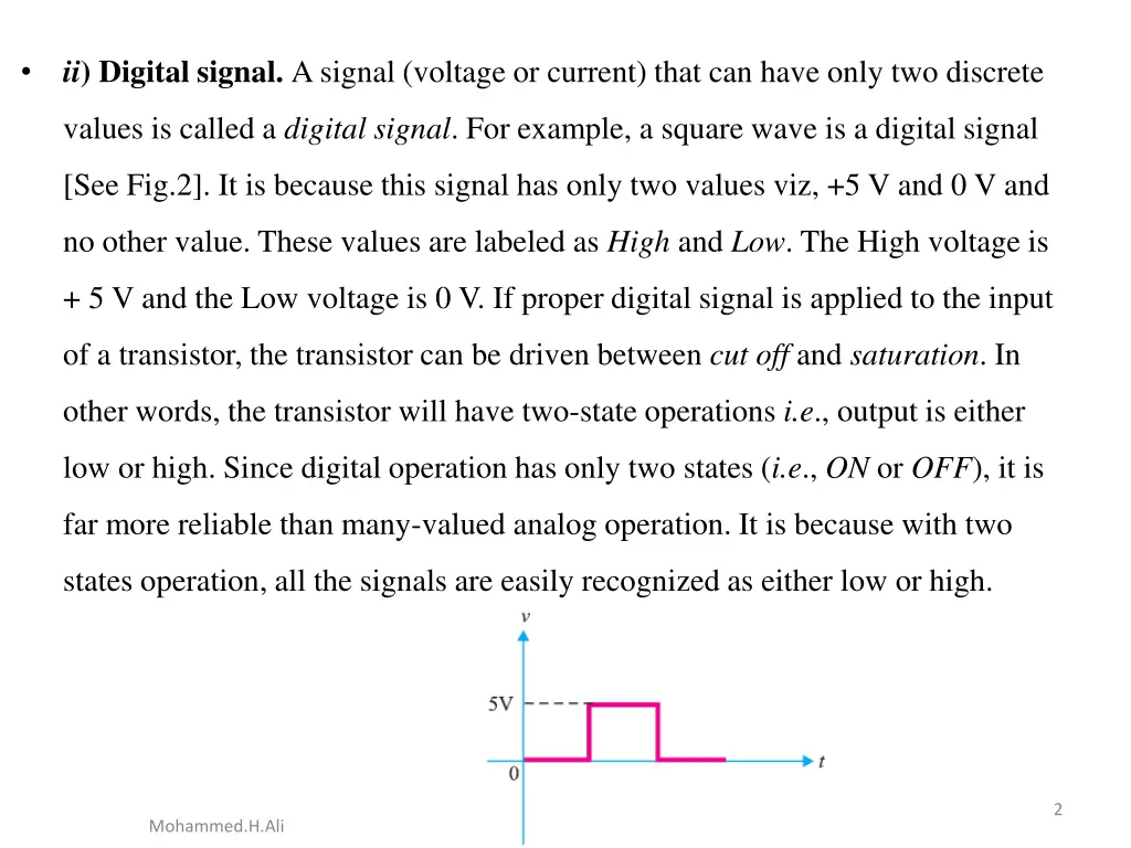 ii digital signal a signal voltage or current