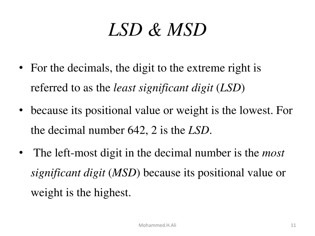 lsd msd